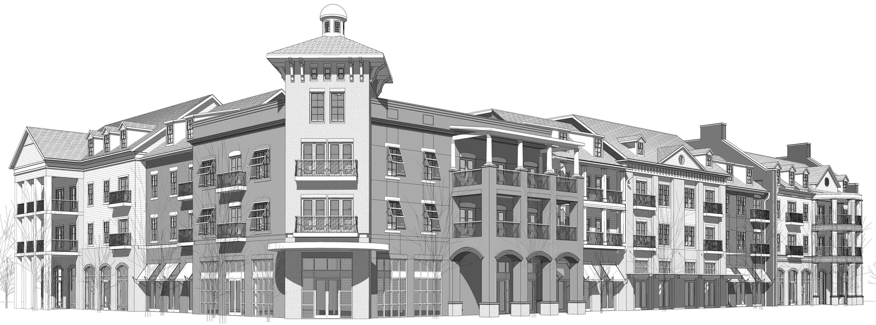 Building information model perspective of North Macon Town Center