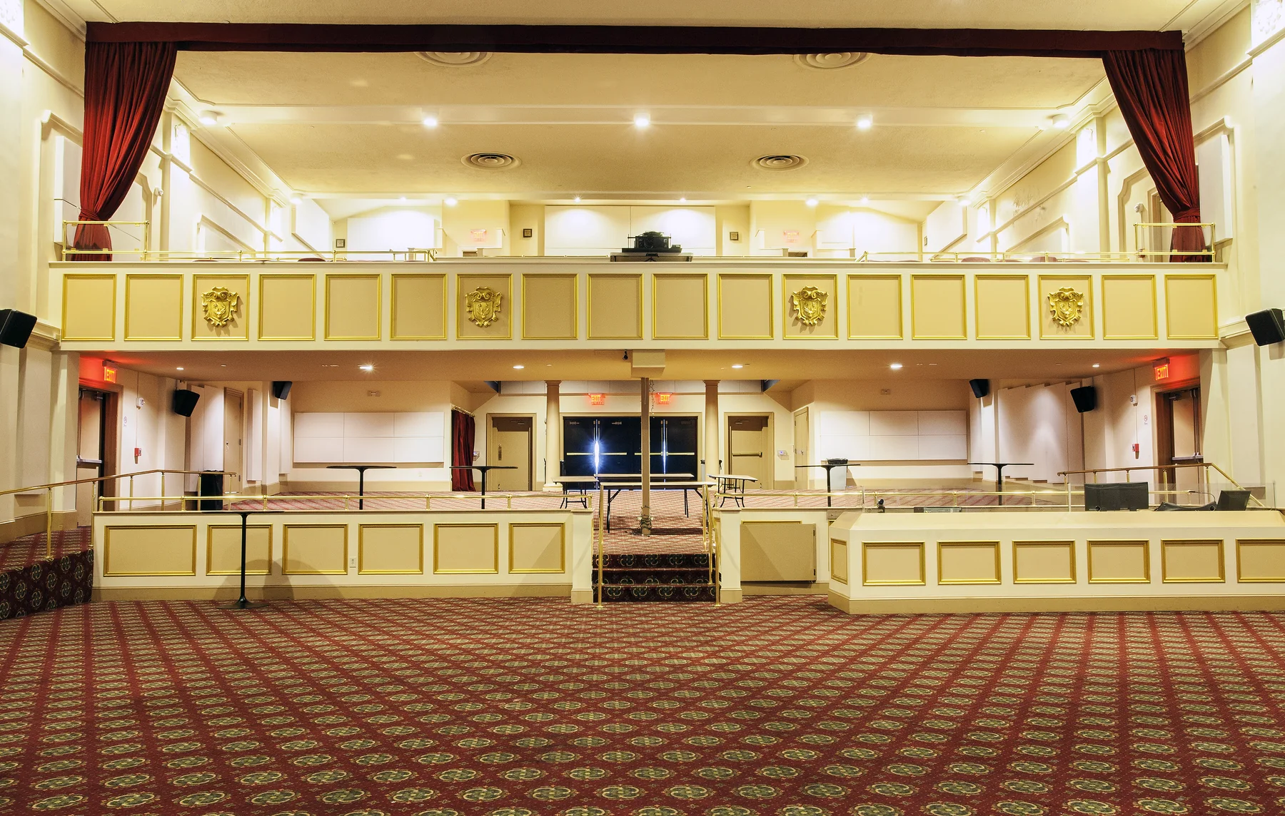 Restored balcony and ornamental auditorium interior