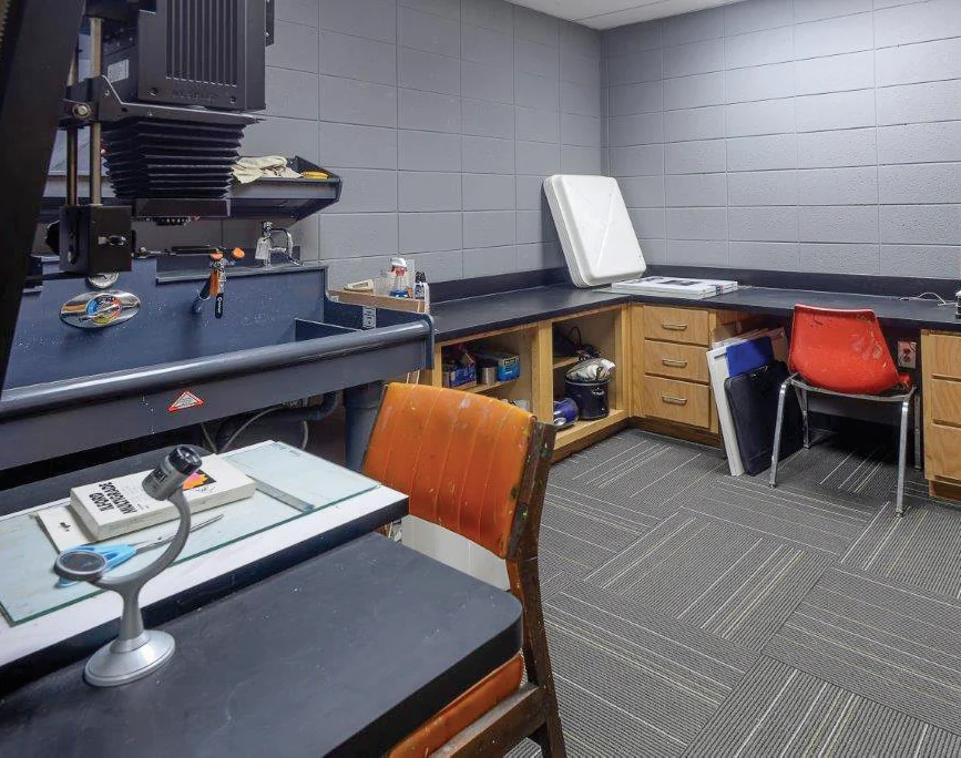 Renovated photography lab in the Fine Arts Center