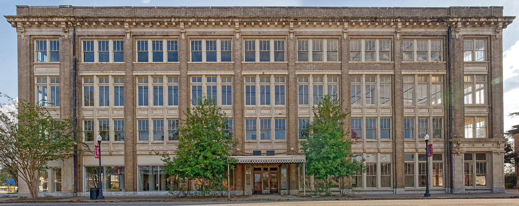 Restored Hand Trading Company facade in Pelham