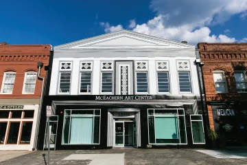 Renovated McEachern Art Center storefront on Second Street