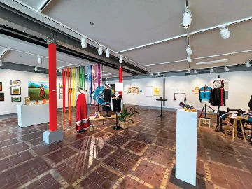 Exhibition opening inside the McEachern Art Center gallery