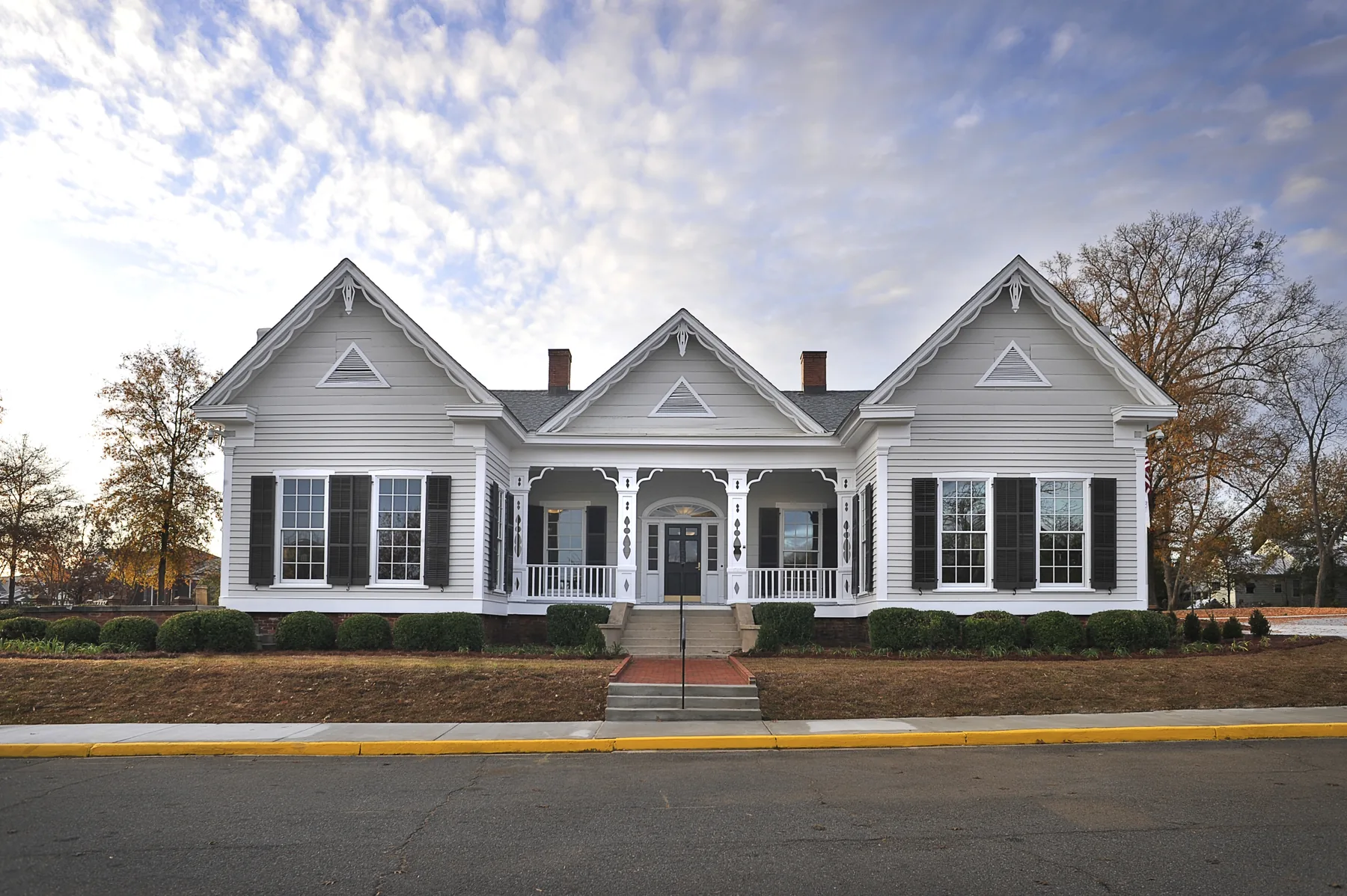 Historic Mercer Admissions residence and accessible front approach