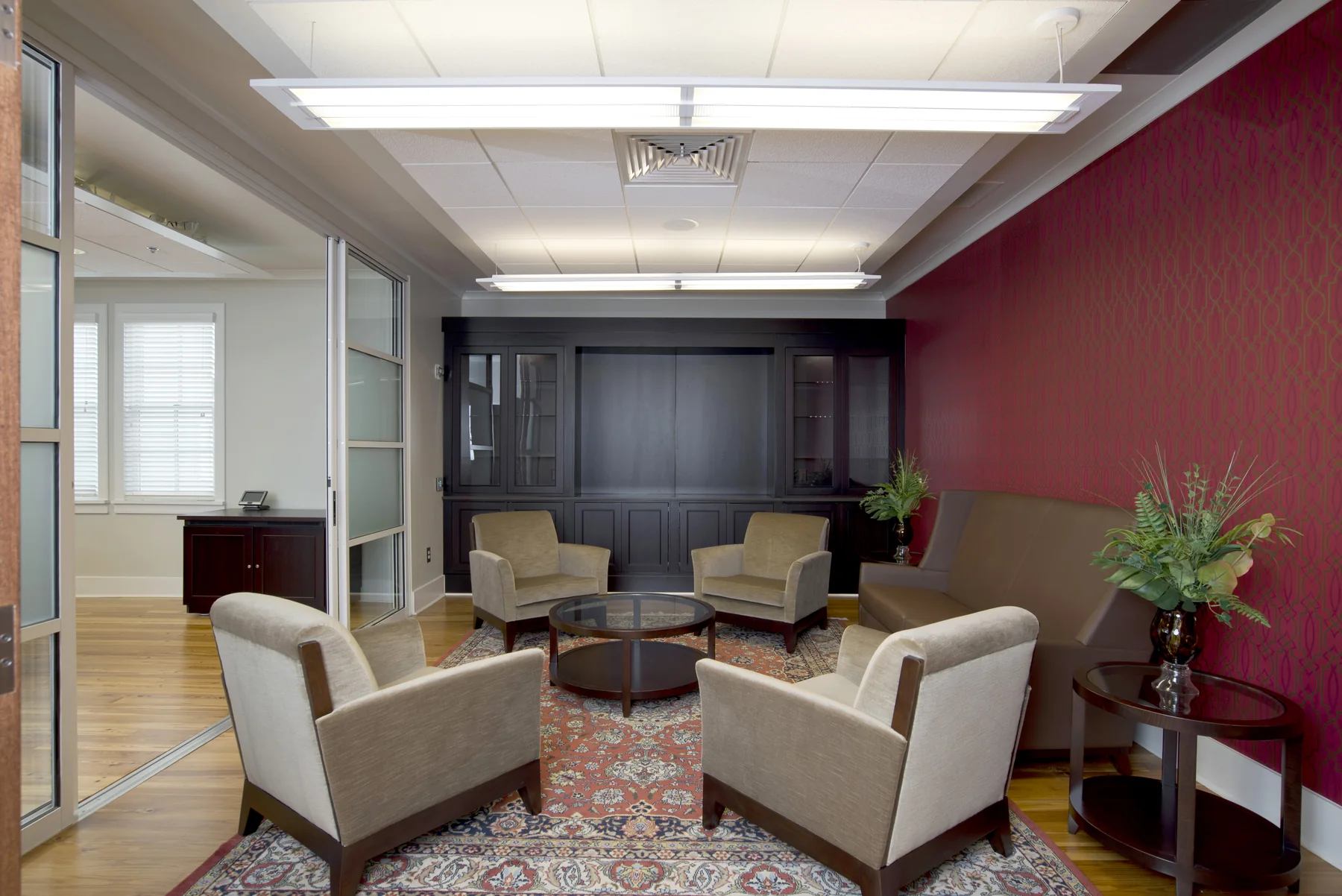 Rhodes Hall reception and informal seating area