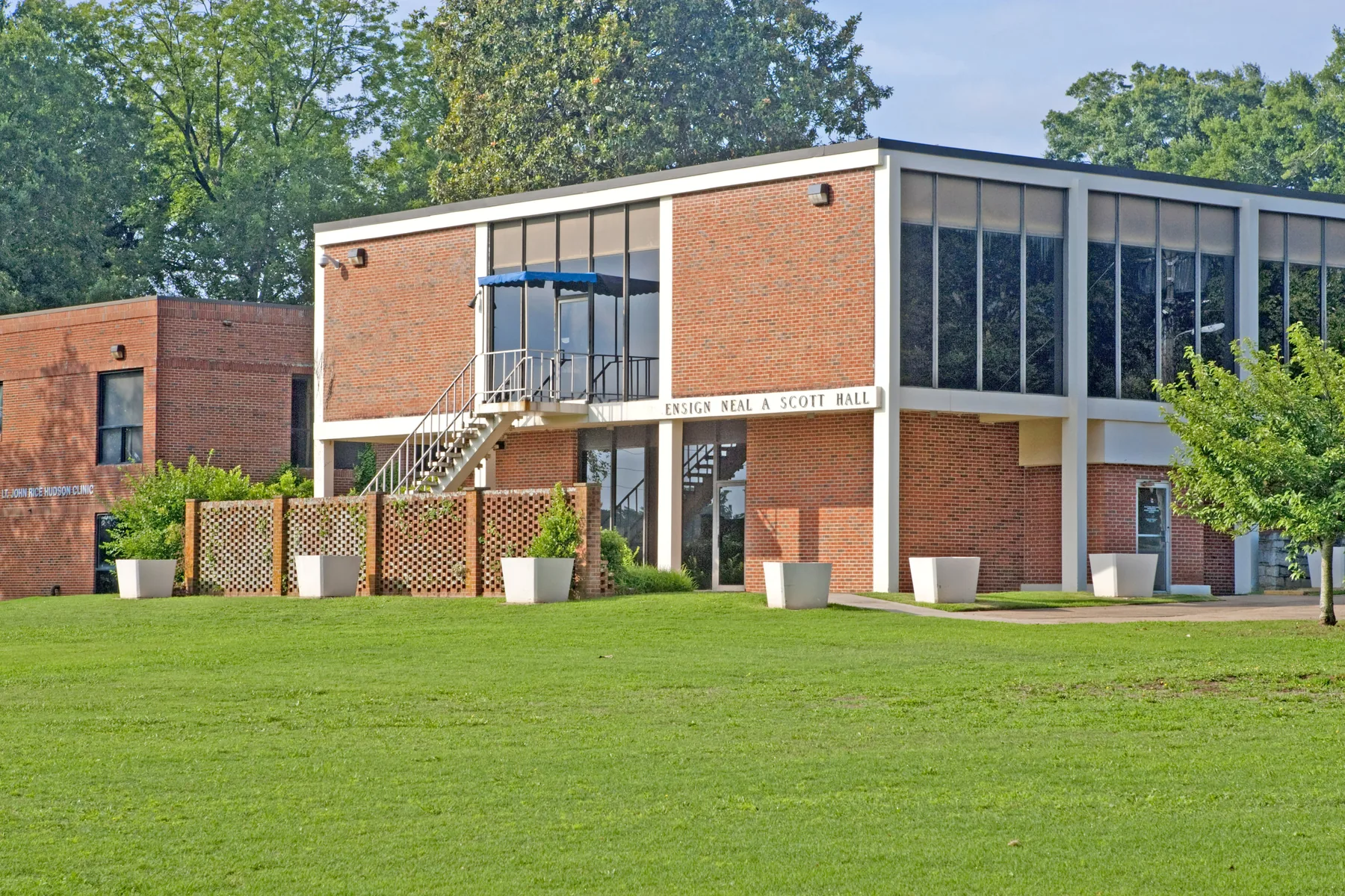 Renovated brick exterior of Scott Hall at the University of Georgia