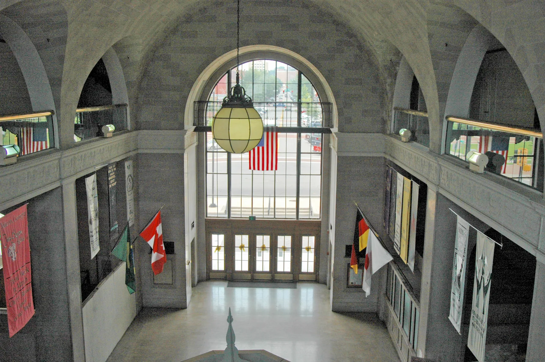 Restored arched interior hall at Macon Terminal Station