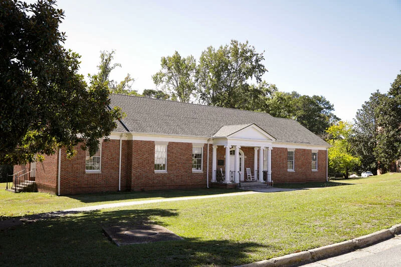 Historic exterior of a W. Elliott Dunwody building at Wesleyan College